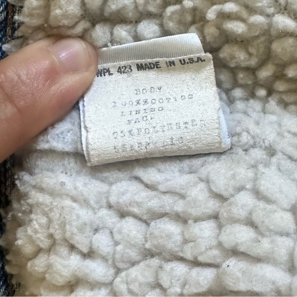 Vintage orange tab Little Levi’s Sherpa lined denim jacket 2T - Picture 8 of 14